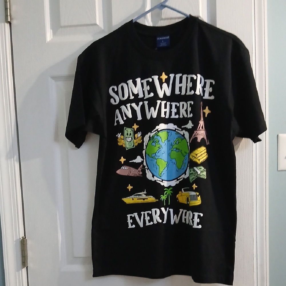 Puff Print Lettering On Graphic Shirt, Made By Victorious, Size L